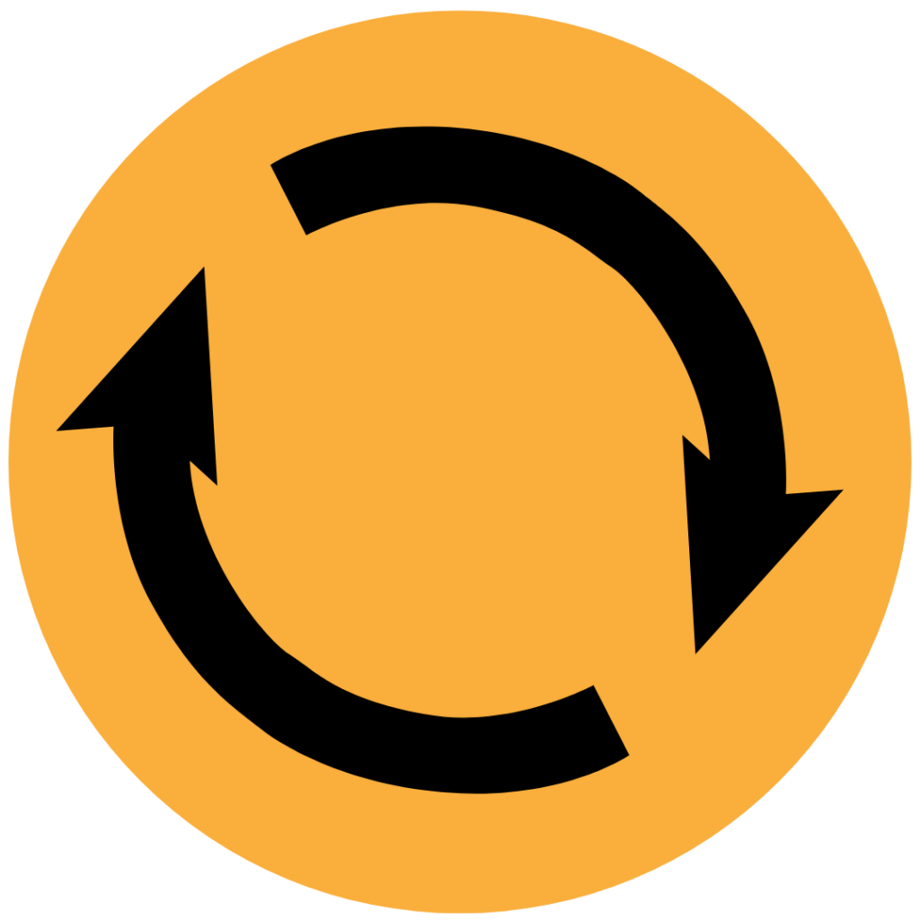 An icon of a easy cycle.